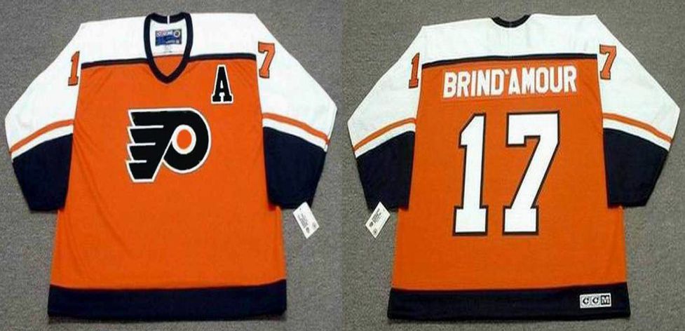 2019 Men Philadelphia Flyers #17 Brind amour Orange CCM NHL jerseys